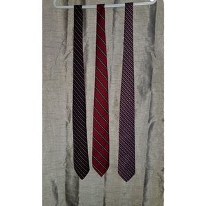 Set of 3 Pietro di Romo Striped Neck Ties Mostly Polyester